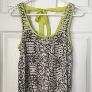 UO Geometric open back tank